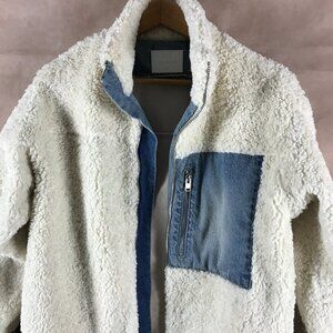 BLUE REVIVAL Sherpa & Denim Jacket MEDIUM